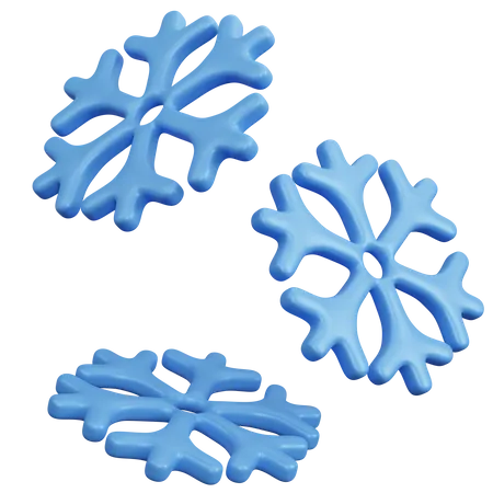 Drei Schneeflocken  3D Icon