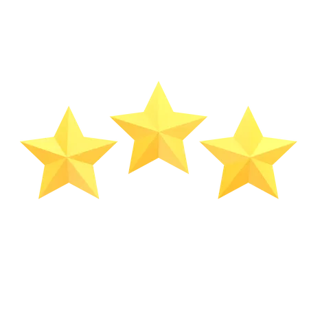 Drei Sterne  3D Icon