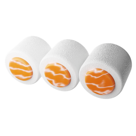 Drei Sushi-Rollen  3D Icon