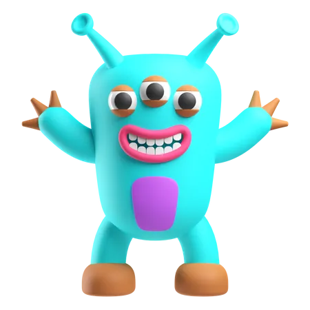 Dreiaugenmonster  3D Icon