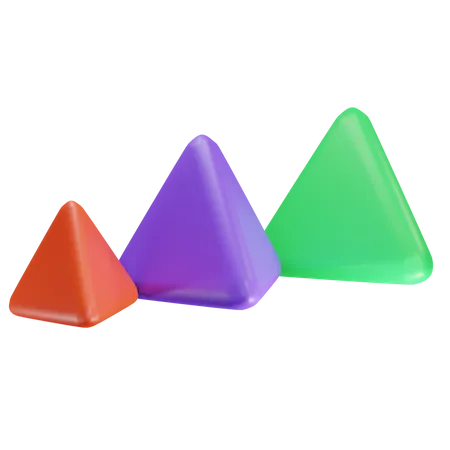 Dreiecksdiagramm  3D Icon