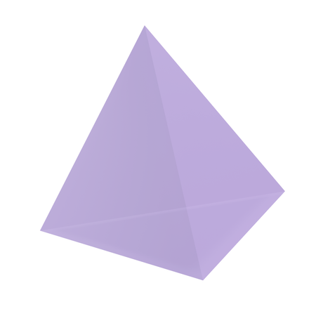 Dreieckige Pyramidenform, transparente Form  3D Icon