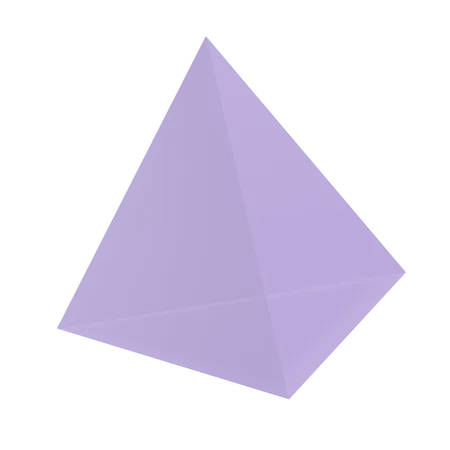 Dreieckige Pyramidenform, transparente Form  3D Icon