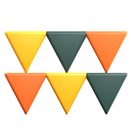 Dreiecke geometrische Form  3D Icon