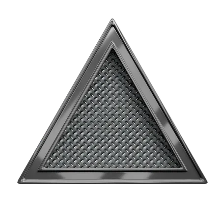 Dreieckige Metallplatte  3D Icon