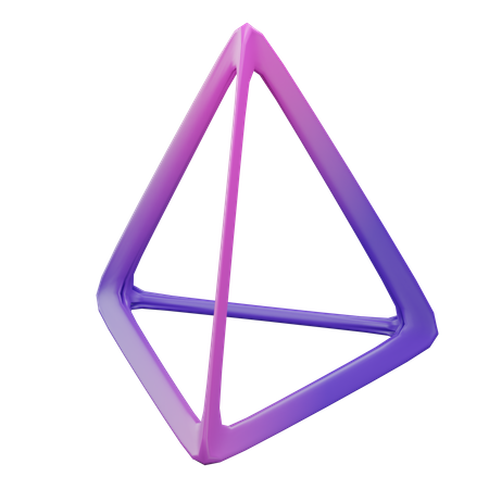 Dreieckige Pyramide Drahtgitter  3D Icon