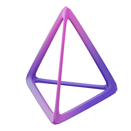 Dreieckige Pyramide Drahtgitter  3D Icon