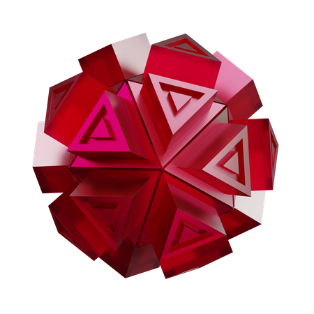 Dreieckige Polygonform  3D Icon