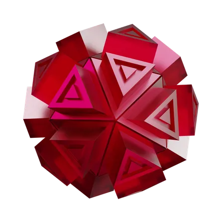 Dreieckige Polygonform  3D Icon