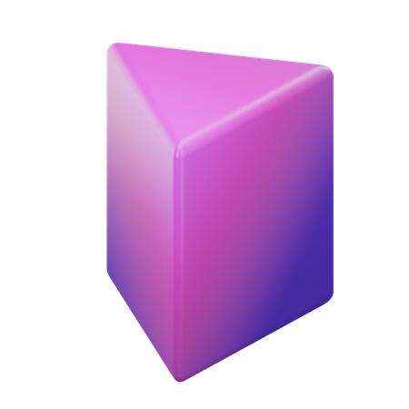 Dreieckiges Prisma  3D Icon