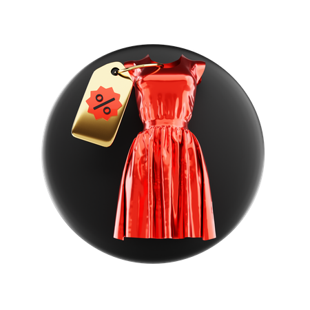 Dress Discount  3D Icon