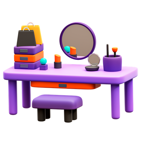 Dressing Table  3D Illustration