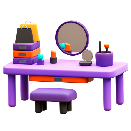 Dressing Table 3D Illustration