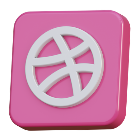 Dribbble  3D Icon