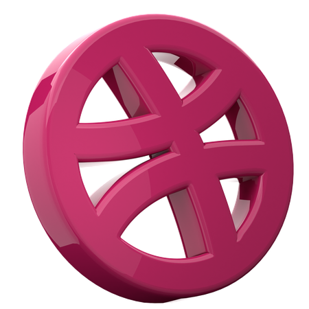 Dribbble  3D Icon