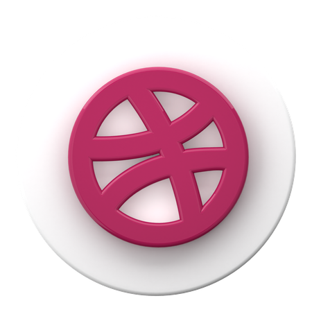 Dribbble  3D Icon