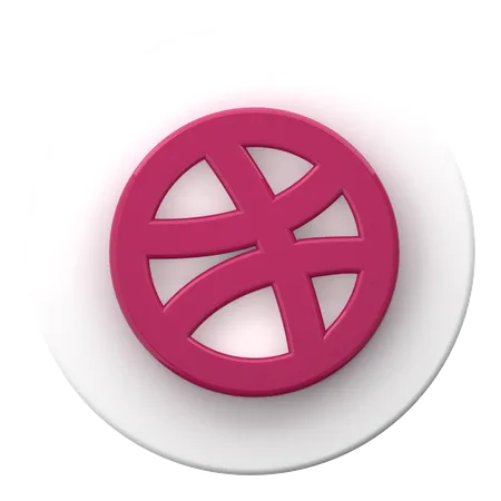 Dribbble  3D Icon