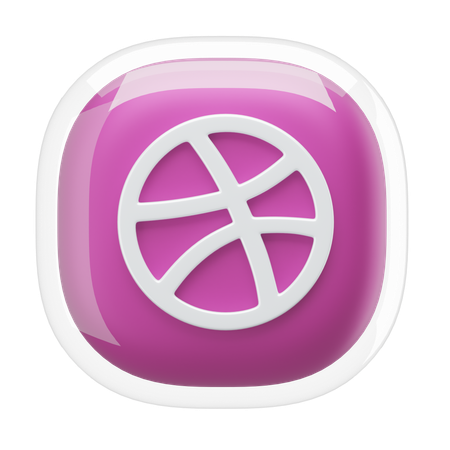 Dribbble  3D Icon