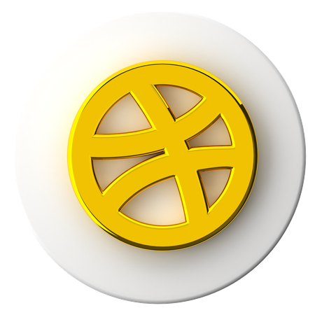 Dribbble  3D Icon