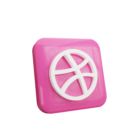 Dribble Logo  3D Icon
