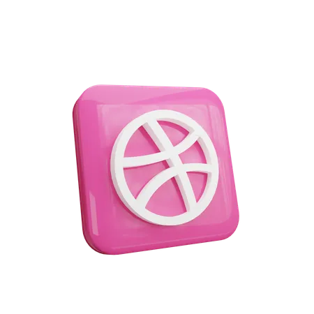 Dribble Logo  3D Icon