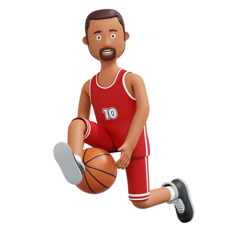 Drible estilo livre de jogador profissional de basquete  3D Illustration