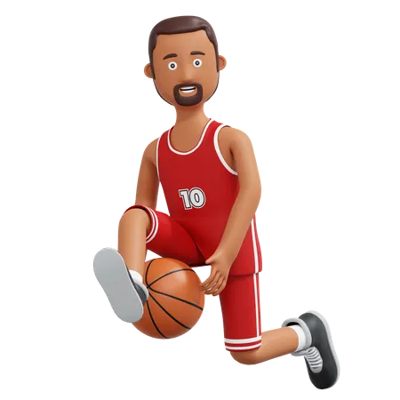 Drible estilo livre de jogador profissional de basquete  3D Illustration