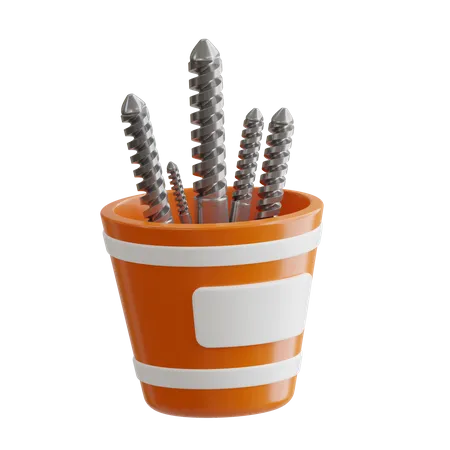 Drill Bit  3D Icon