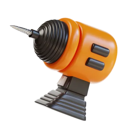 3 D Rendering Drill Machine Construction Icon 3D Icon