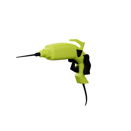 3 D Rendering Of Hand Drill Machine 3D Illustration
