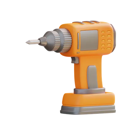 3 D Illustration Of Electric Drill 3D Icon