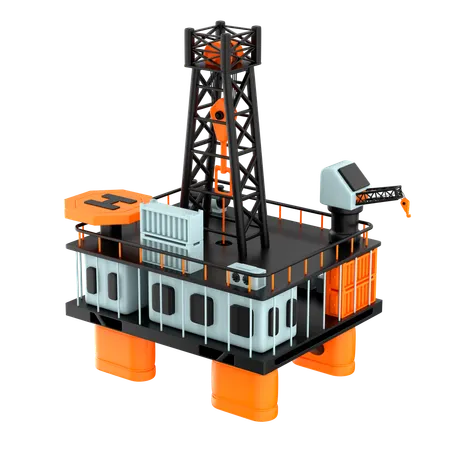 Drilling Platfrom  3D Icon