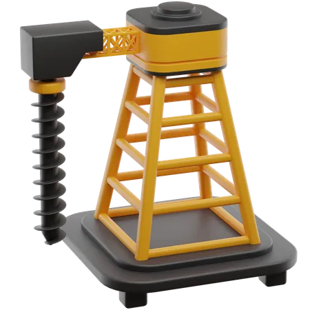 Drilling Rig 3 D Icon 3D Icon