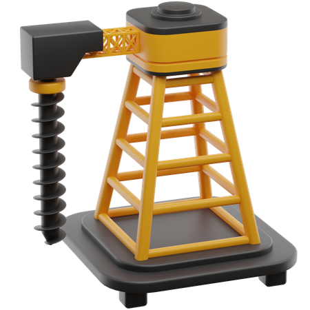 Drilling Rig  3D Icon