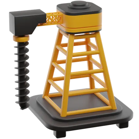 Drilling Rig  3D Icon