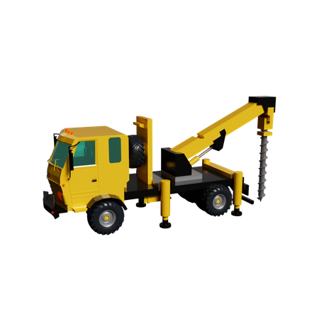Drilling Truck  3D Icon