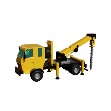 Drilling Truck  3D Icon