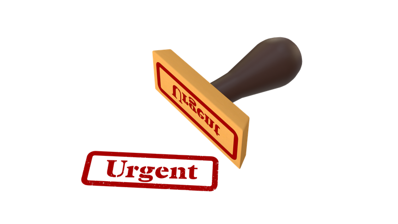 Dringend  3D Icon