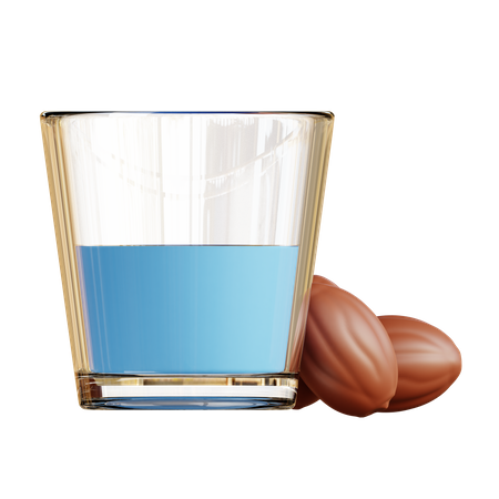 Drinking Water And Dates  3D Illustration