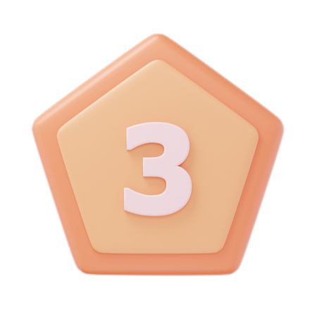 Dritter Platz Bronzemedaille  3D Icon