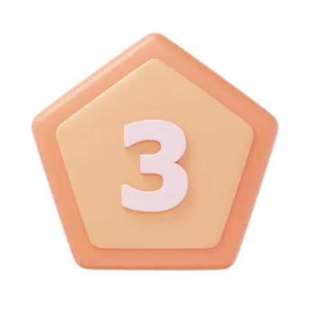 Dritter Platz Bronzemedaille  3D Icon