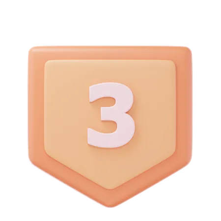 Dritter Platz Bronzemedaille  3D Icon