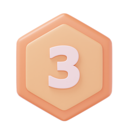 Dritter Platz Bronzemedaille  3D Icon