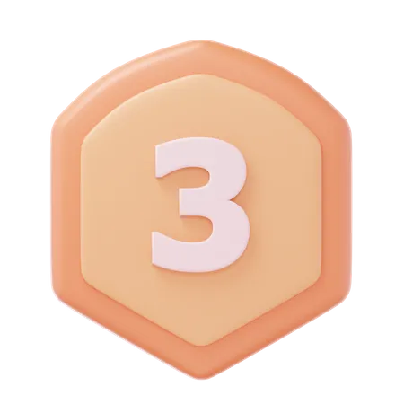 Dritter Platz Bronzemedaille  3D Icon