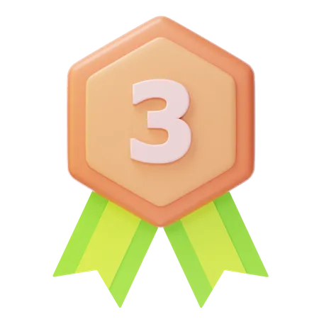 Dritter Platz Bronzemedaille  3D Icon