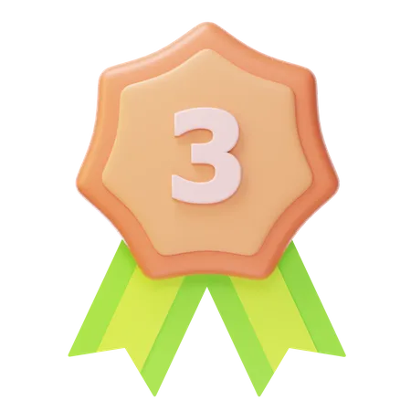 Dritter Platz Bronzemedaille  3D Icon