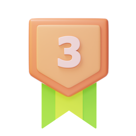 Dritter Platz Bronzemedaille  3D Icon