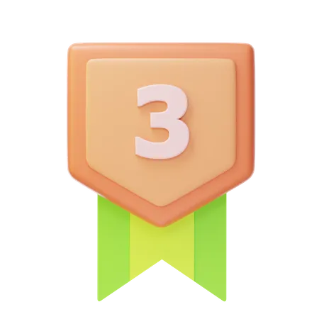 Dritter Platz Bronzemedaille  3D Icon