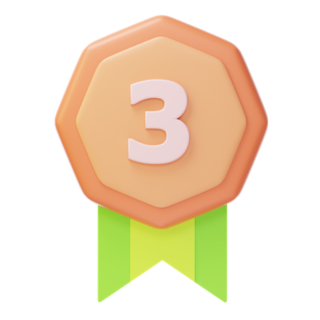 Dritter Platz Bronzemedaille  3D Icon