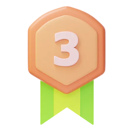 Dritter Platz Bronzemedaille  3D Icon